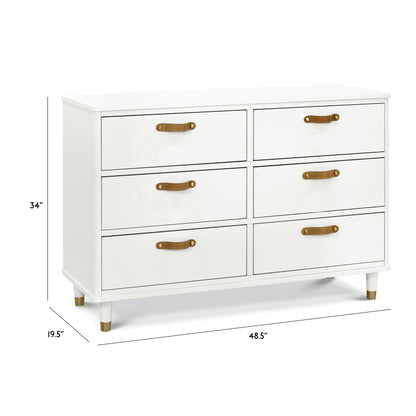 Namesake Dressers Warm White Namesake Tanner 6-Drawer Dresser