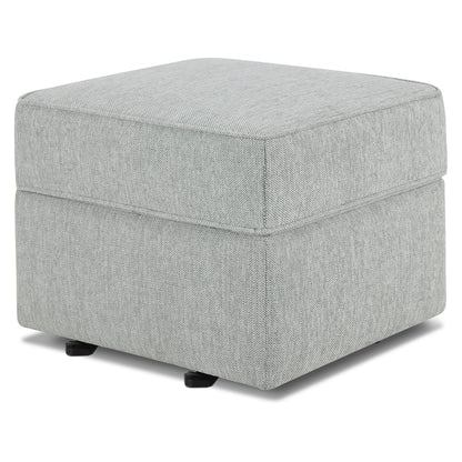 Namesake Ottomans Feathered Grey Weave Namesake Willa-Alden Gliding Ottoman