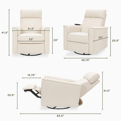 NamesakeNamesake Willa Deluxe Power Recliner and Swivel Glider with Heat & MassageBabysupermarket
