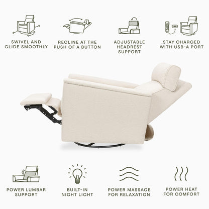 NamesakeNamesake Willa Deluxe Power Recliner and Swivel Glider with Heat & MassageBabysupermarket