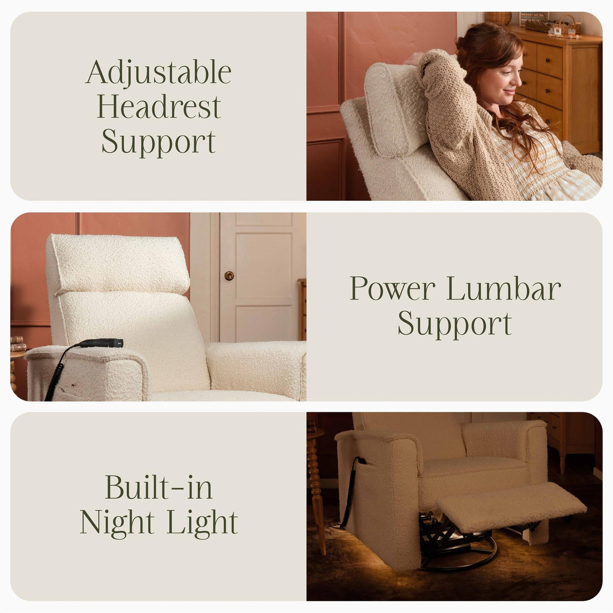 NamesakeNamesake Willa Deluxe Power Recliner and Swivel Glider with Heat & MassageBabysupermarket