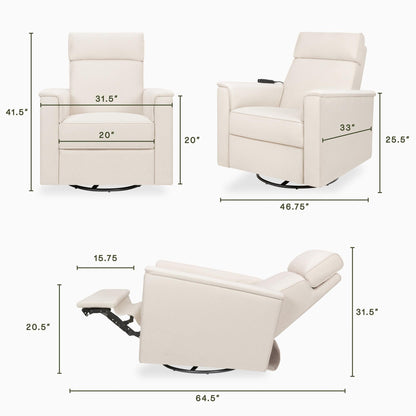 NamesakeNamesake Willa Deluxe Power Recliner and Swivel Glider with Heat & MassageBabysupermarket
