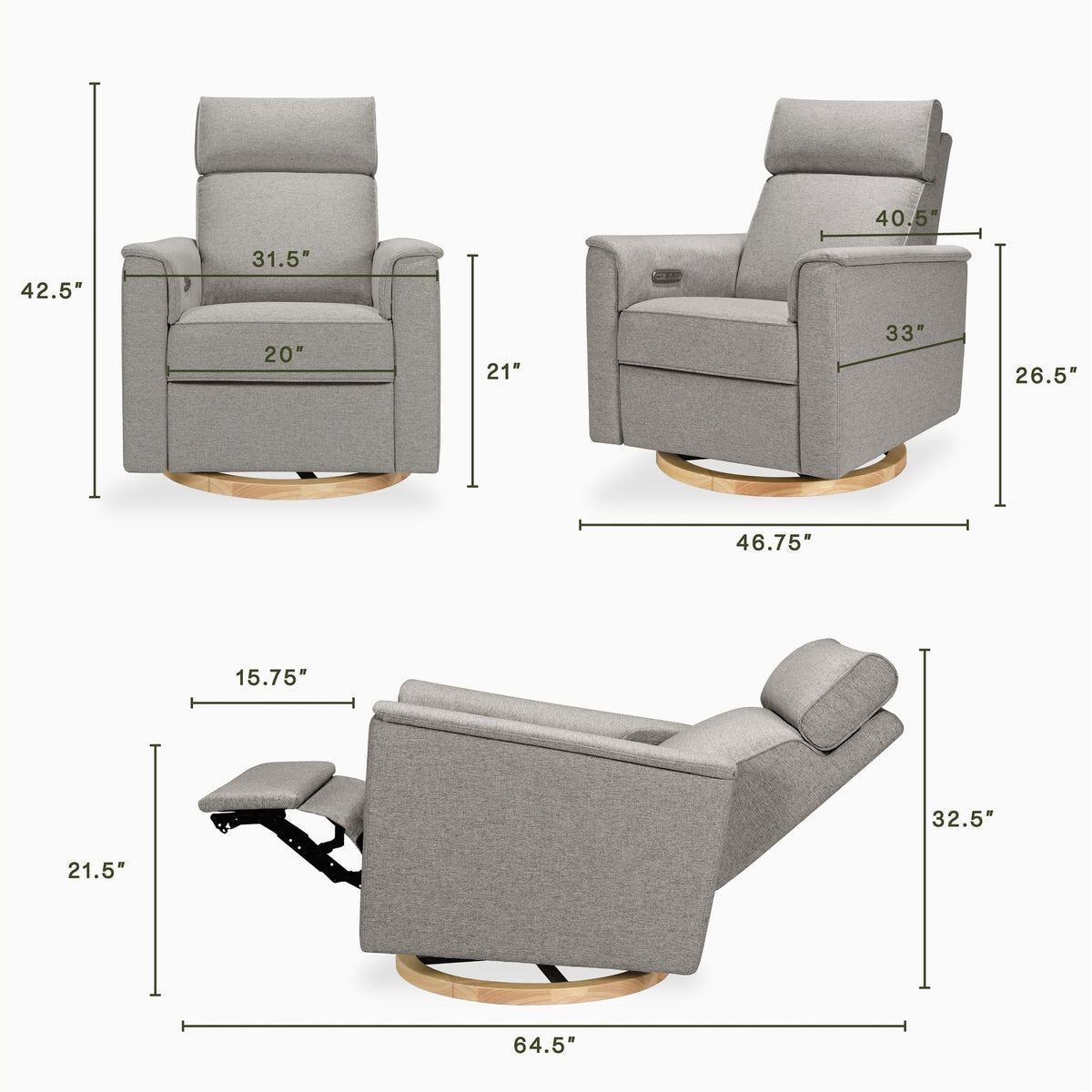 NamesakeNamesake Willa Plus Power Glider Recliner + Power HeadrestBabysupermarket