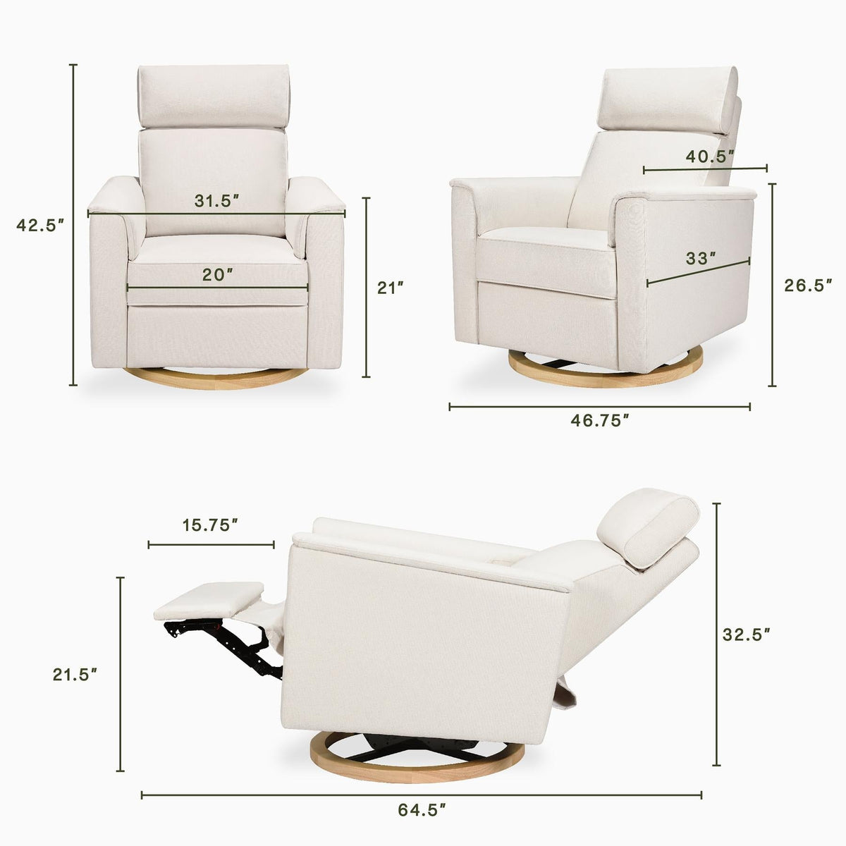 NamesakeNamesake Willa Plus Power Glider Recliner + Power HeadrestBabysupermarket