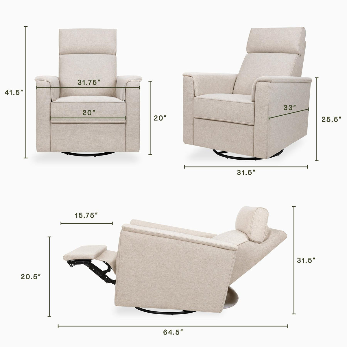 NamesakeNamesake Willa Plus Power Glider Recliner + Power HeadrestBabysupermarket