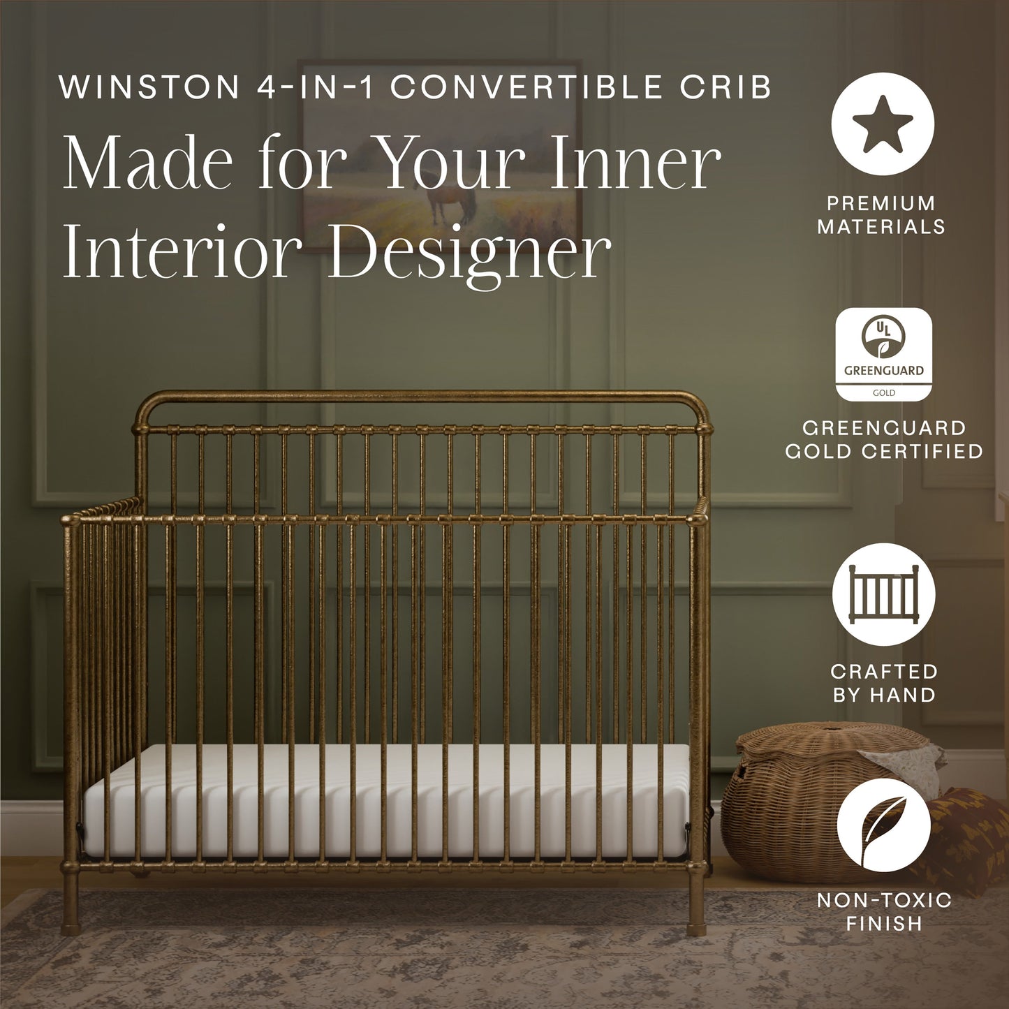 Namesake General Namesake Winston 4-in-1 Convertible Crib