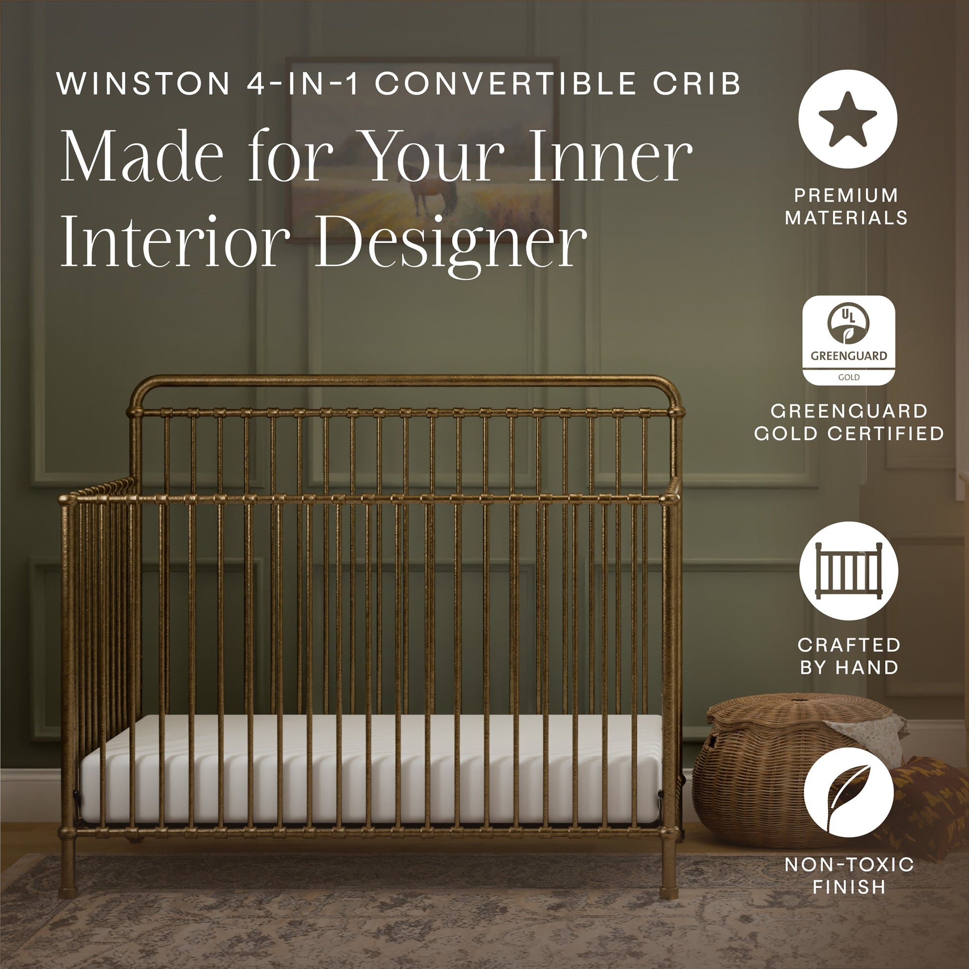 Namesake General Namesake Winston 4-in-1 Convertible Crib