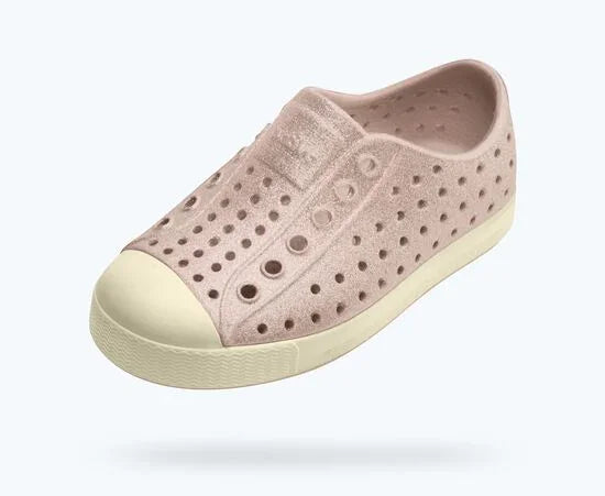 Native children shoes Native Shoes - Jefferson Bio-Bling Kids - Chameleon Pink Bling/Bone White