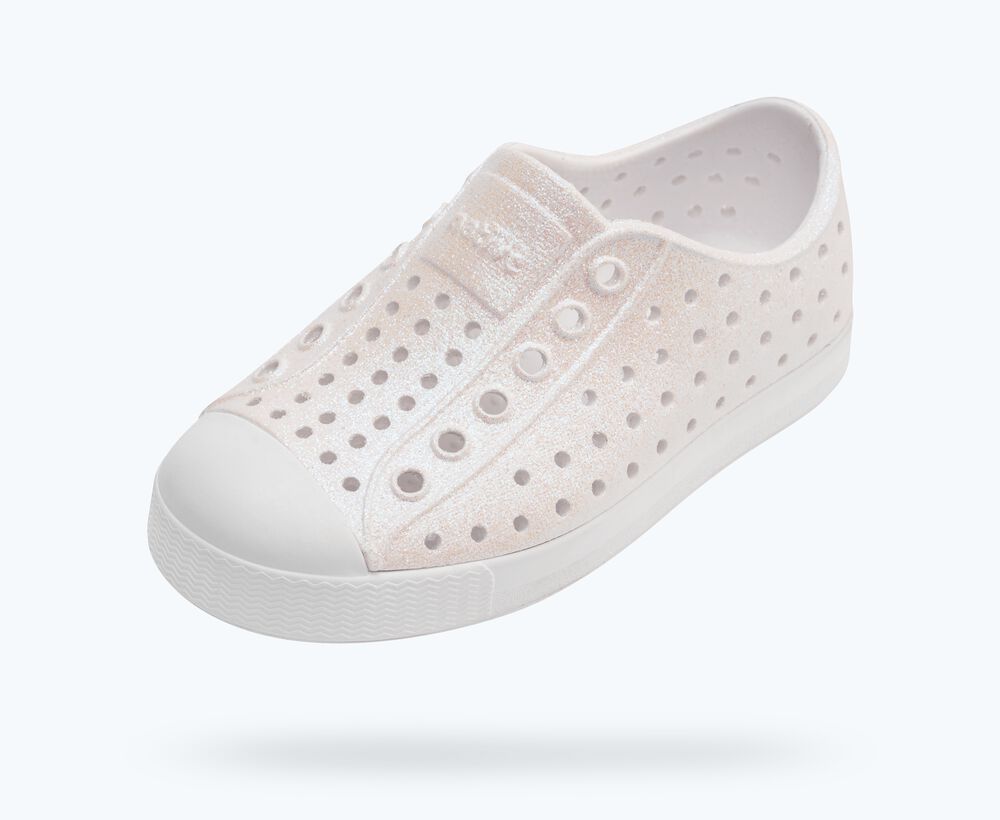 Native children shoes Native Shoes - Jefferson Bio-Bling Kids - Shell White Bling/Shell White