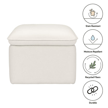 Babyletto Cali Storage Ottoman in Eco-Performance Fabric | Water Repellent & Stain Resistant