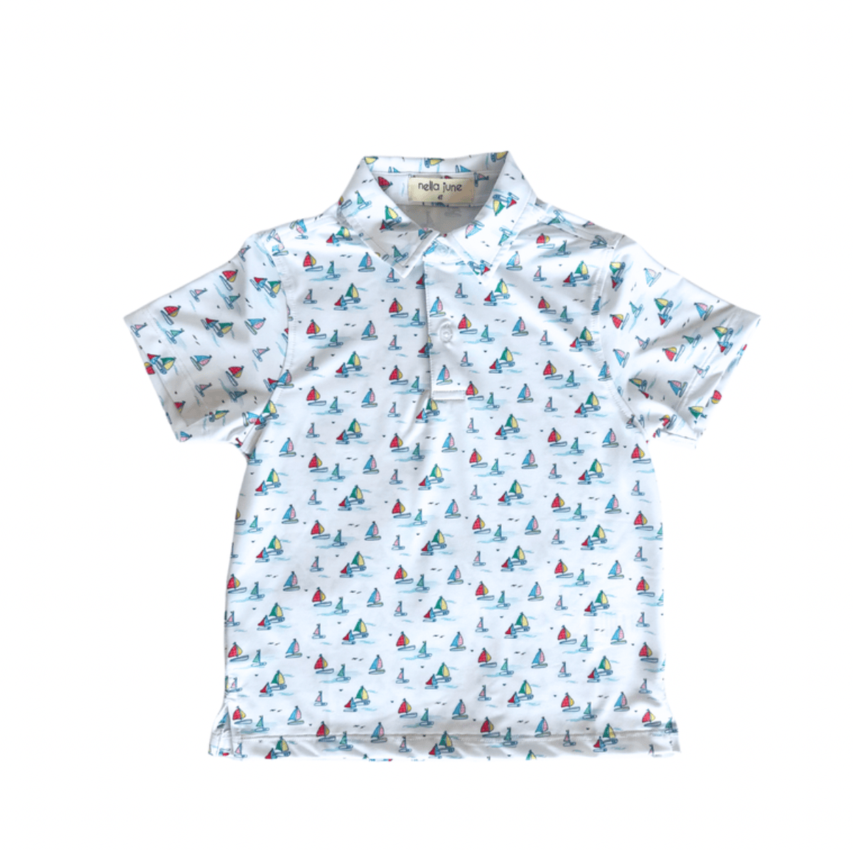Nella June Boys Shirts Sailboats / 3 Toddler Nella June Boys Sailboats Performance Polo