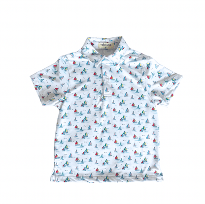 Nella June Boys Shirts Sailboats / 3 Toddler Nella June Boys Sailboats Performance Polo