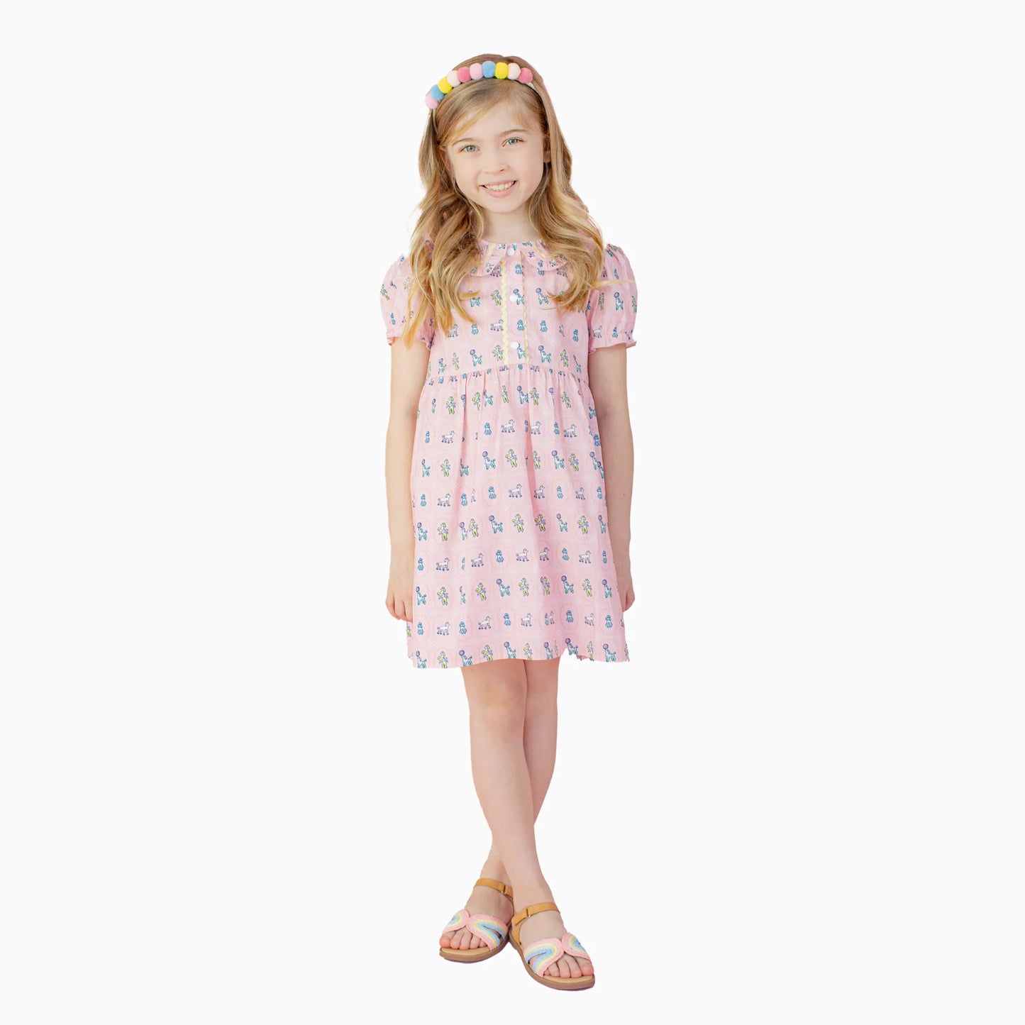 Nella June Girls Dresses Nella June Girls Poodle Rick Rack Dress