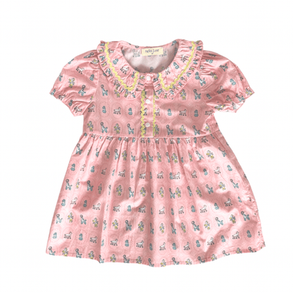 Nella June Girls Dresses Poodle / 2 Toddler Nella June Girls Poodle Rick Rack Dress