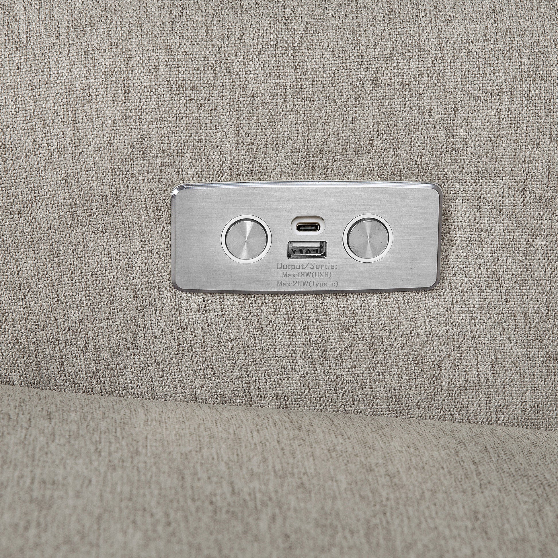 Namesake Harbour Electronic Recliner and Swivel Glider in Eco-Performance Fabric with USB port | Water Repellent & Stain Resistant