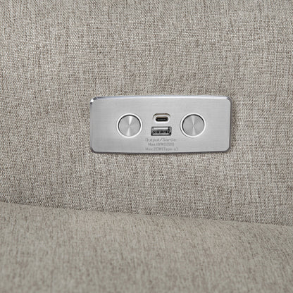 Namesake Harbour Electronic Recliner and Swivel Glider in Eco-Performance Fabric with USB port | Water Repellent & Stain Resistant