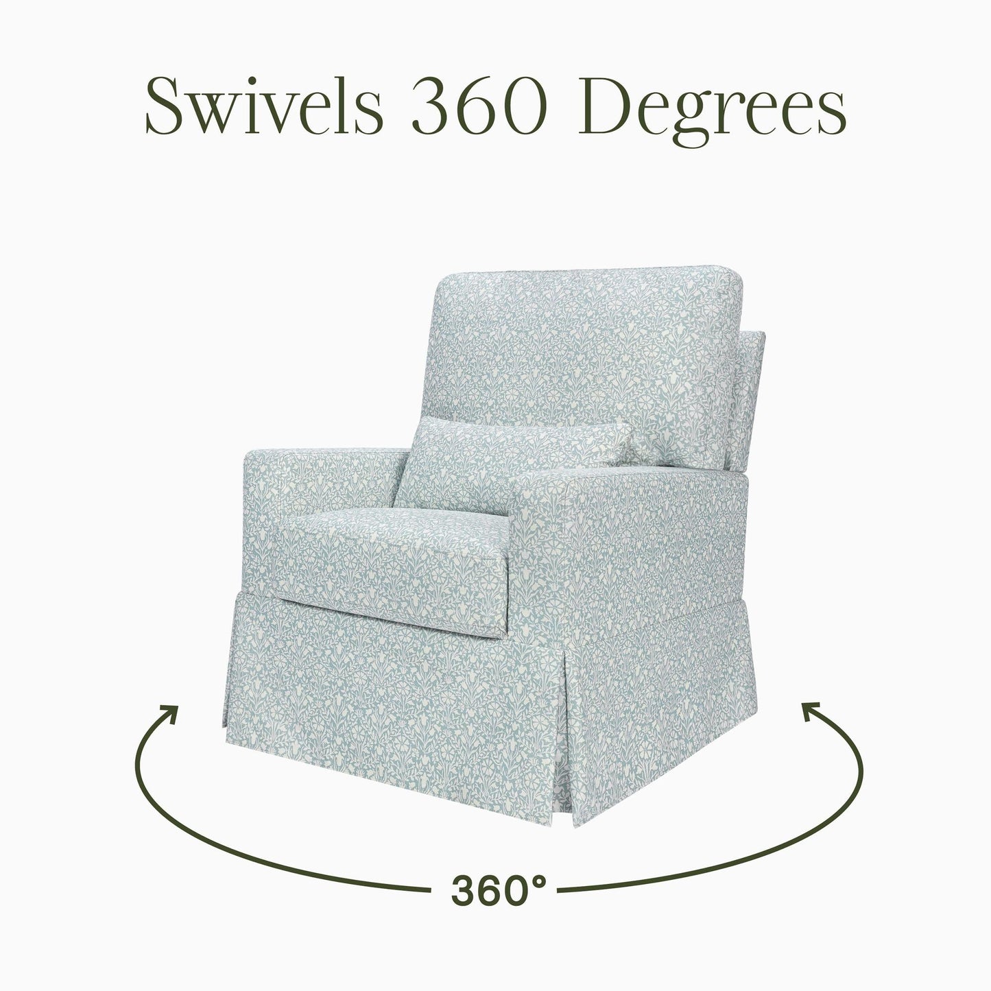 Morris & Co. x Namesake Crawford Pillowback Comfort Swivel Glider
