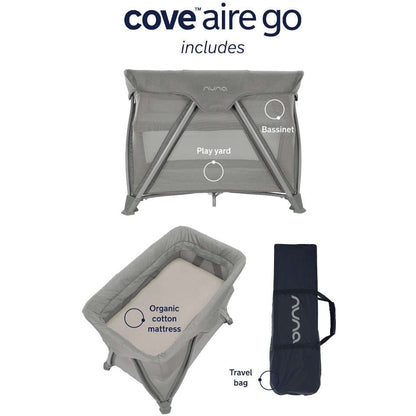 Nuna COVE Aire Go Playard + Bassinet