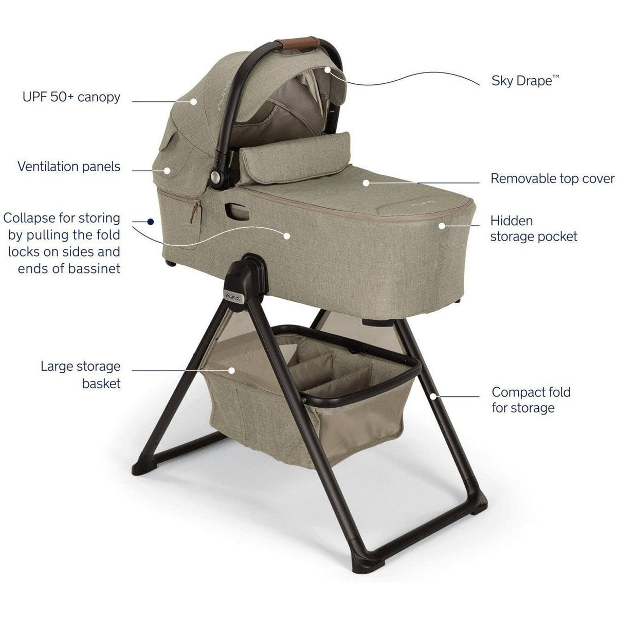 NunaNuna Demi Next Bassinet + StandBabysupermarket