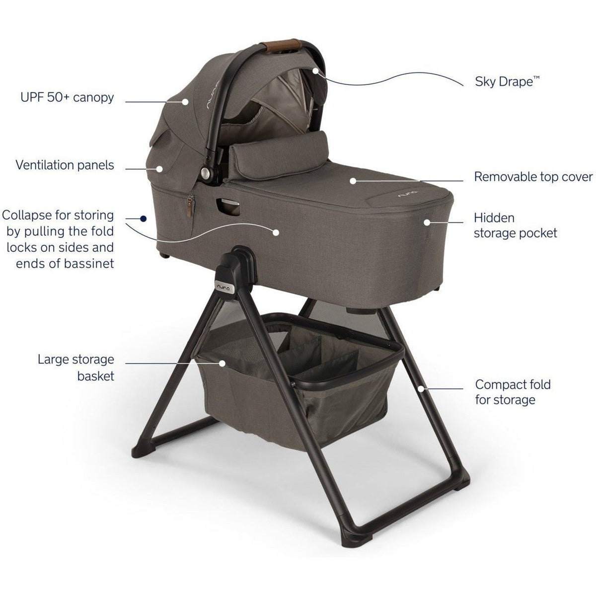NunaNuna Demi Next Bassinet + StandBabysupermarket