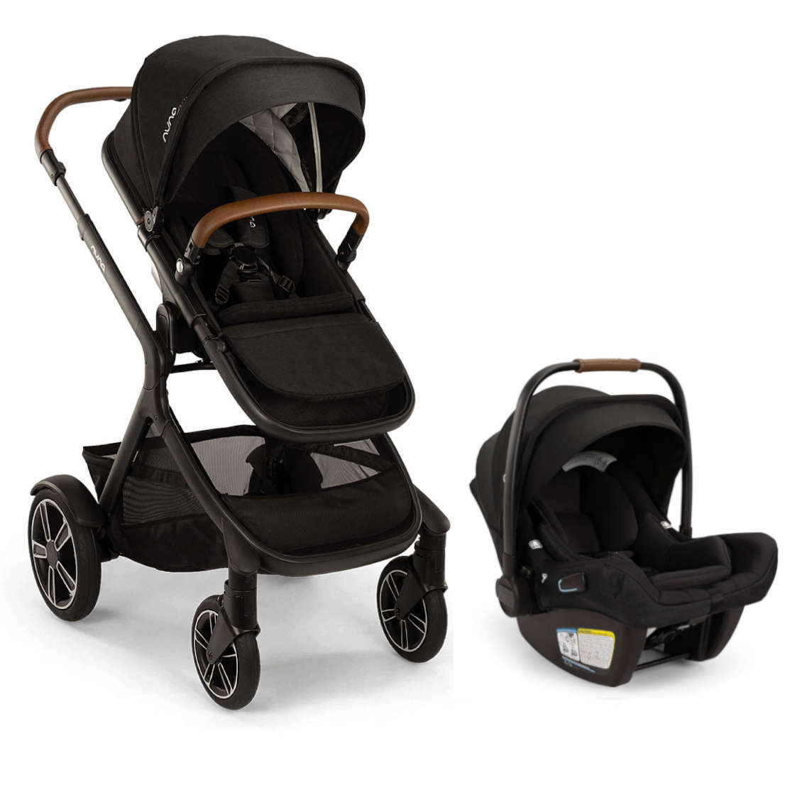 NUNA Travel Systems Caviar Nuna Demi Next Stroller + Pipa Aire RX Infant Car Seat Travel System