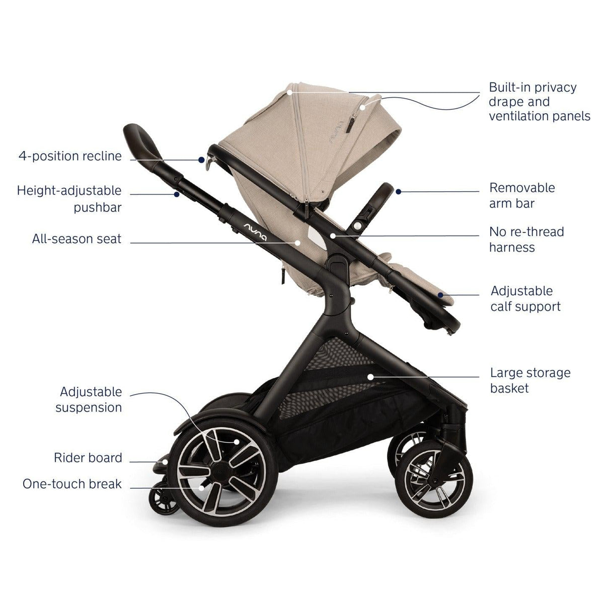 Nuna Multi Child Nuna DEMI Next Stroller + Rider Board