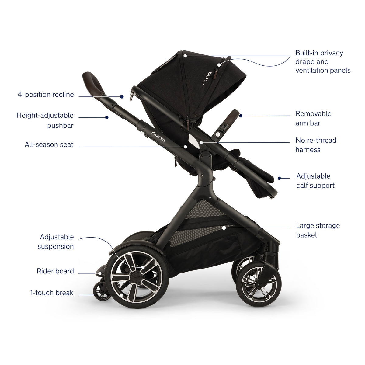 Nuna Multi Child Nuna DEMI Next Stroller + Rider Board