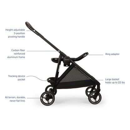 Nuna Strollers - Single Nuna FLEX System Frame + PIPA Series Adapter