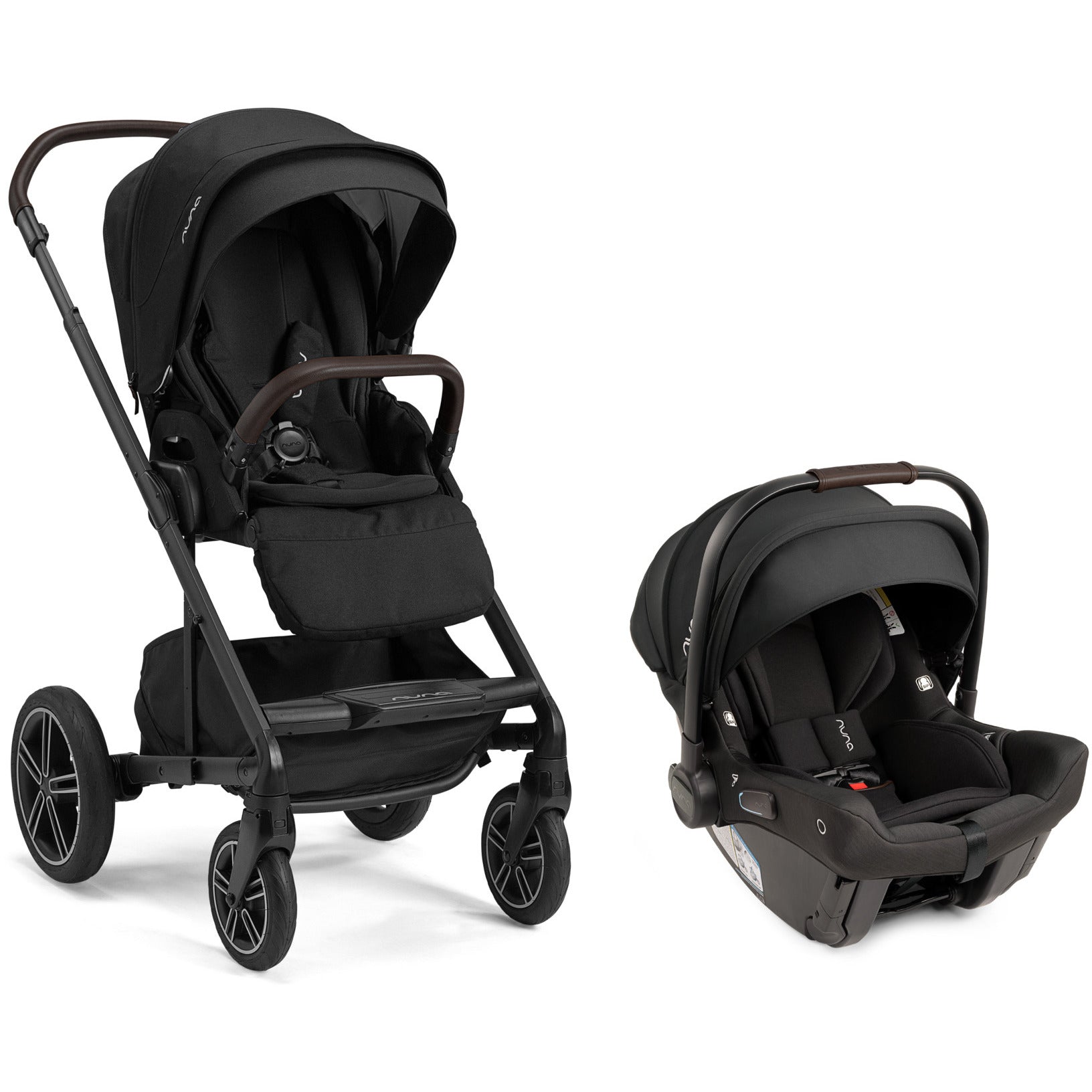 Nuna Travel Systems Caviar/Chocolate Nuna MIXX Next Stroller + PIPA Urbn Travel System
