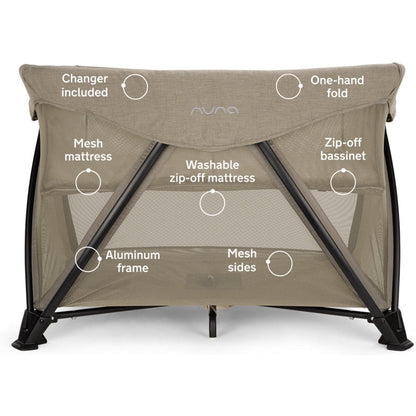 Nuna Playpens Nuna SENA Aire Playard with Zip-Off Bassinet
