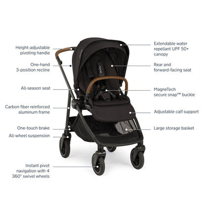 Nuna Strollers - Travel Systems Caviar Nuna SWIV Stroller + Pipa Urbn Travel System