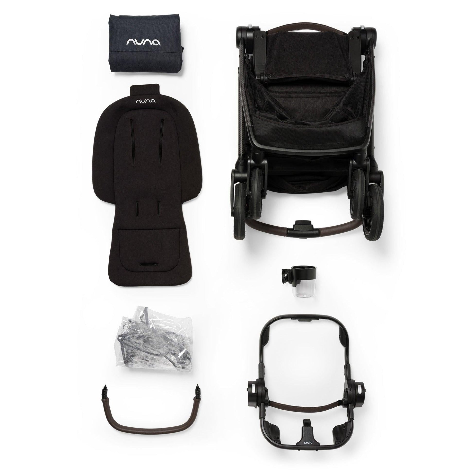 Nuna Strollers - Travel Systems Caviar/Chocolate Nuna SWIV Stroller + PIPA Urbn Travel System