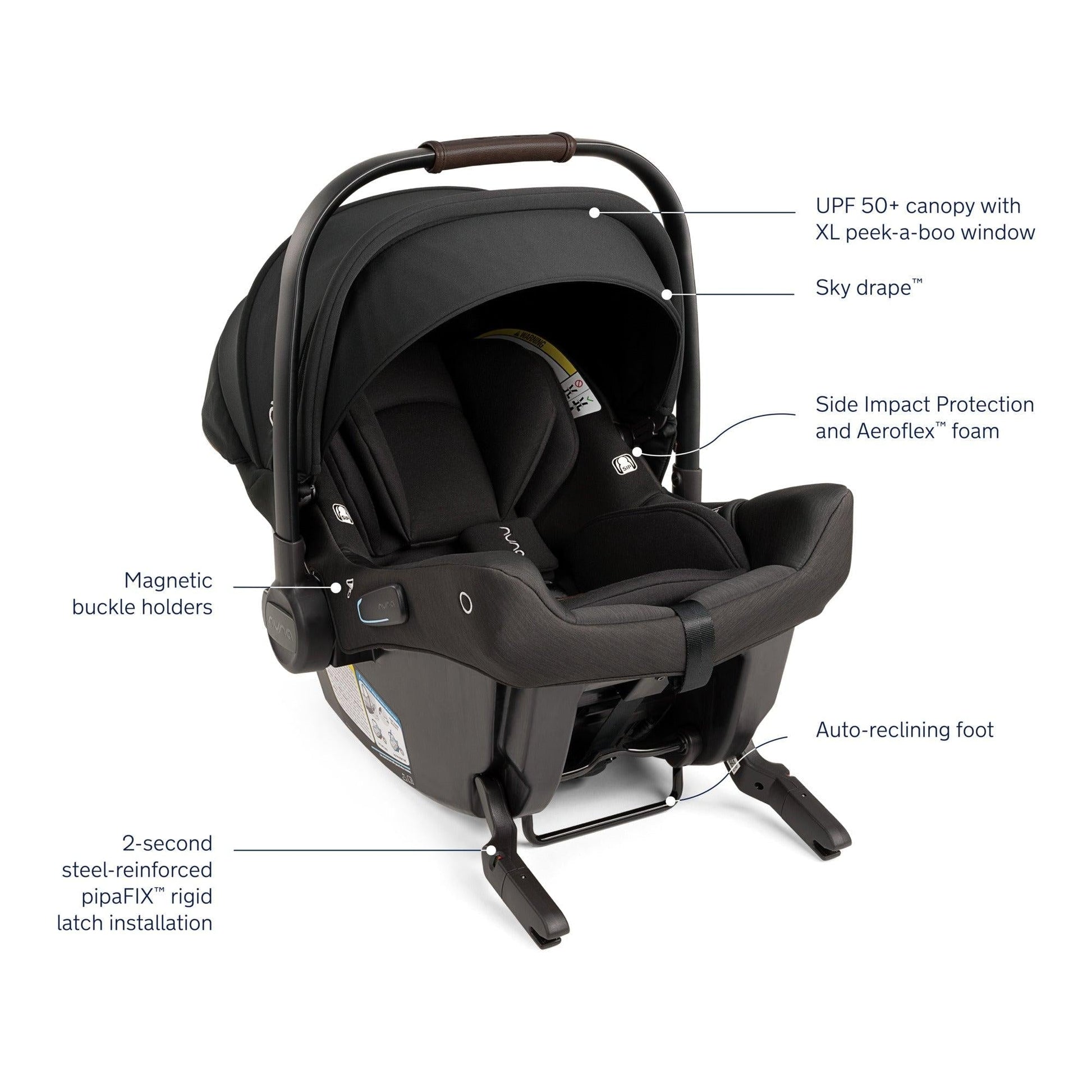 Nuna Strollers - Travel Systems Caviar/Chocolate Nuna SWIV Stroller + PIPA Urbn Travel System