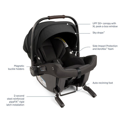 Nuna Strollers - Travel Systems Caviar/Chocolate Nuna SWIV Stroller + PIPA Urbn Travel System