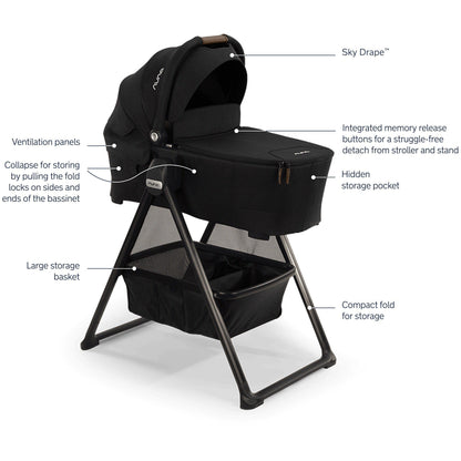 Nuna Accessories Caviar Nuna SWIV & TRIV Bassinet + Stand