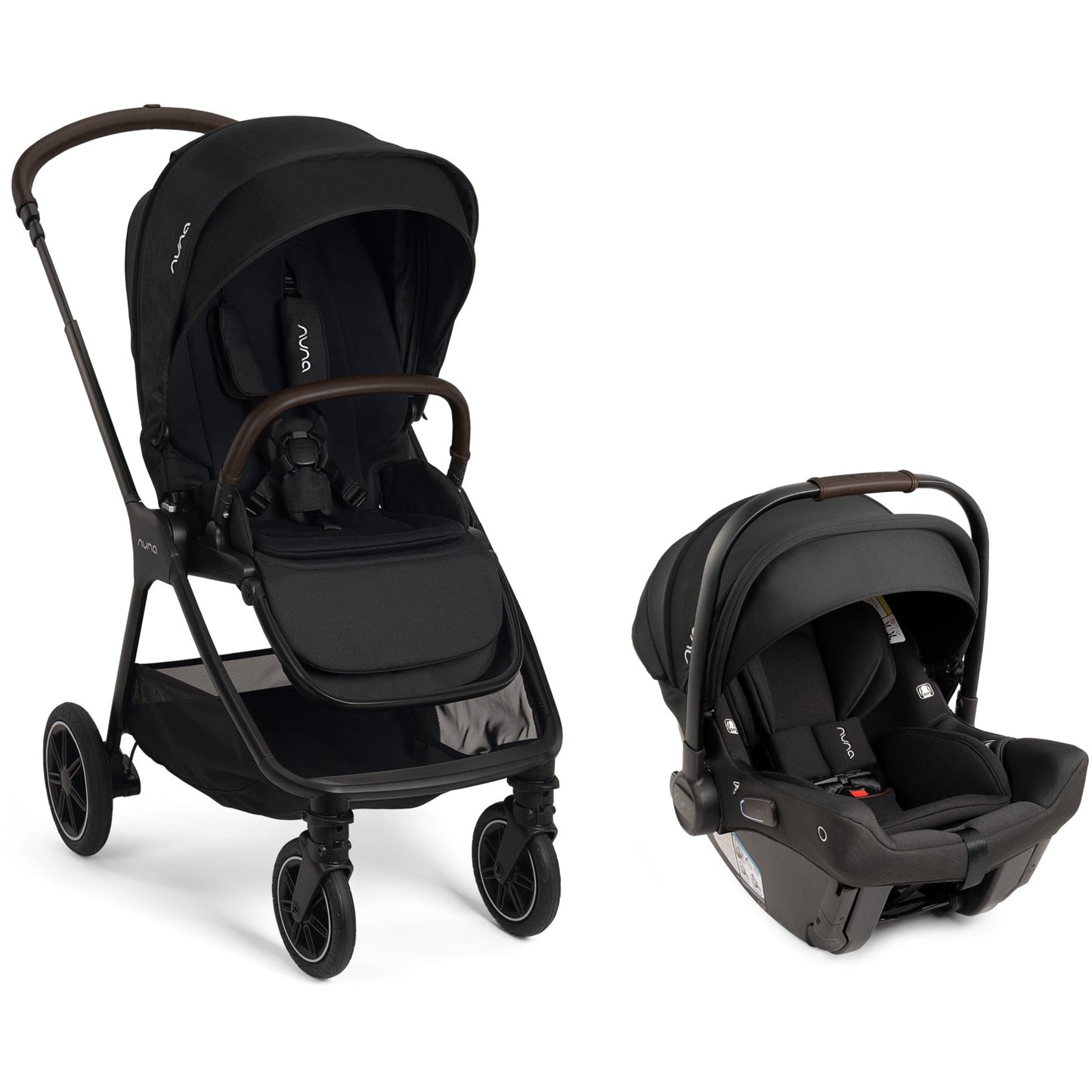 Nuna Strollers - Travel Systems Caviar/Chocolate Nuna TRIV Next Stroller + PIPA Urbn Travel System