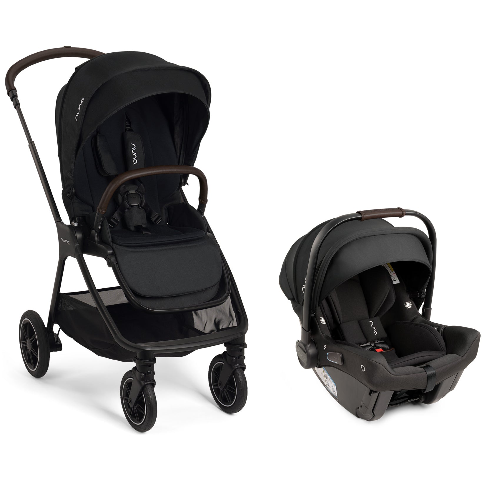 Nuna Strollers - Travel Systems Caviar/Chocolate Nuna TRIV Next Stroller + PIPA Urbn Travel System