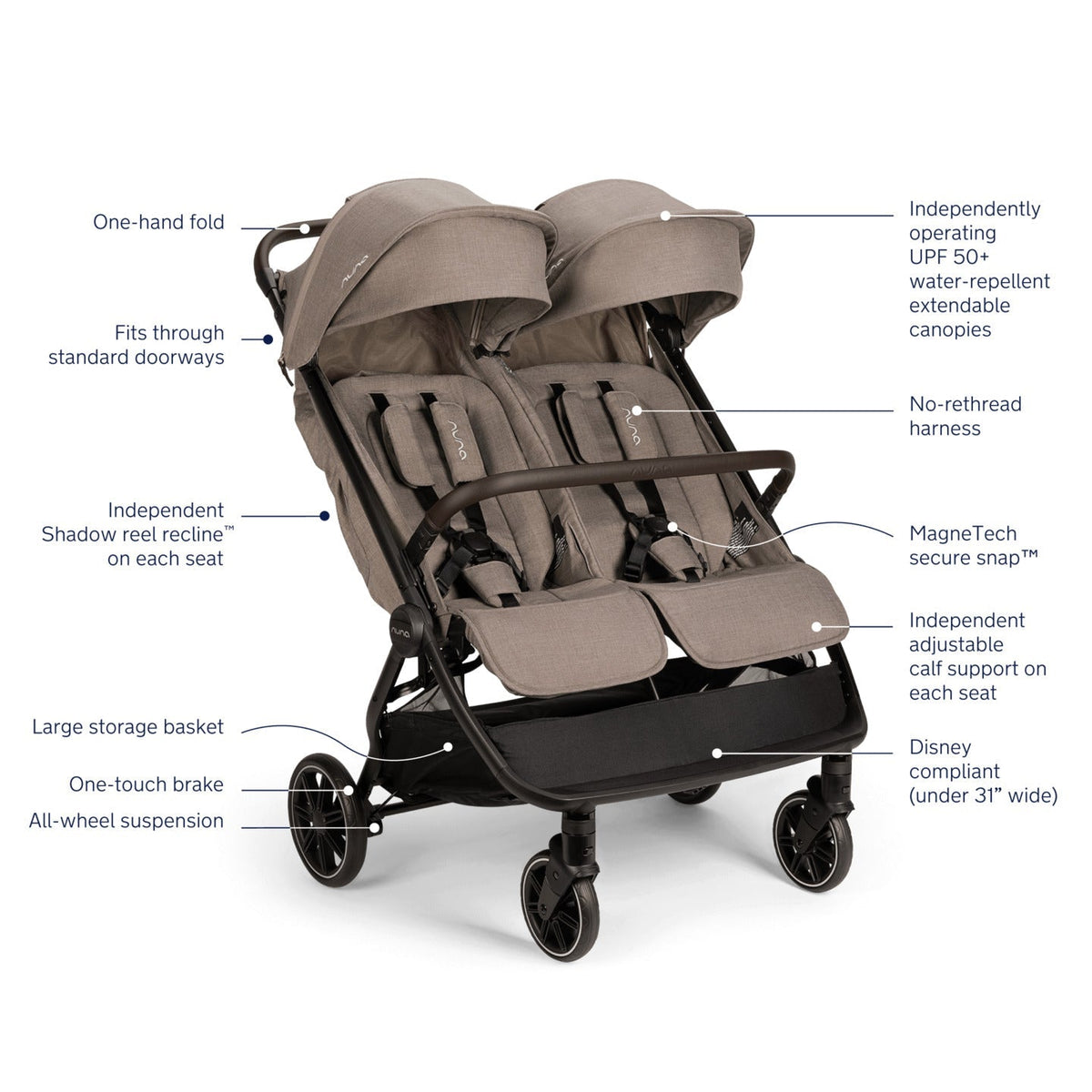 NunaNuna TRVL Dubl StrollerBabysupermarket