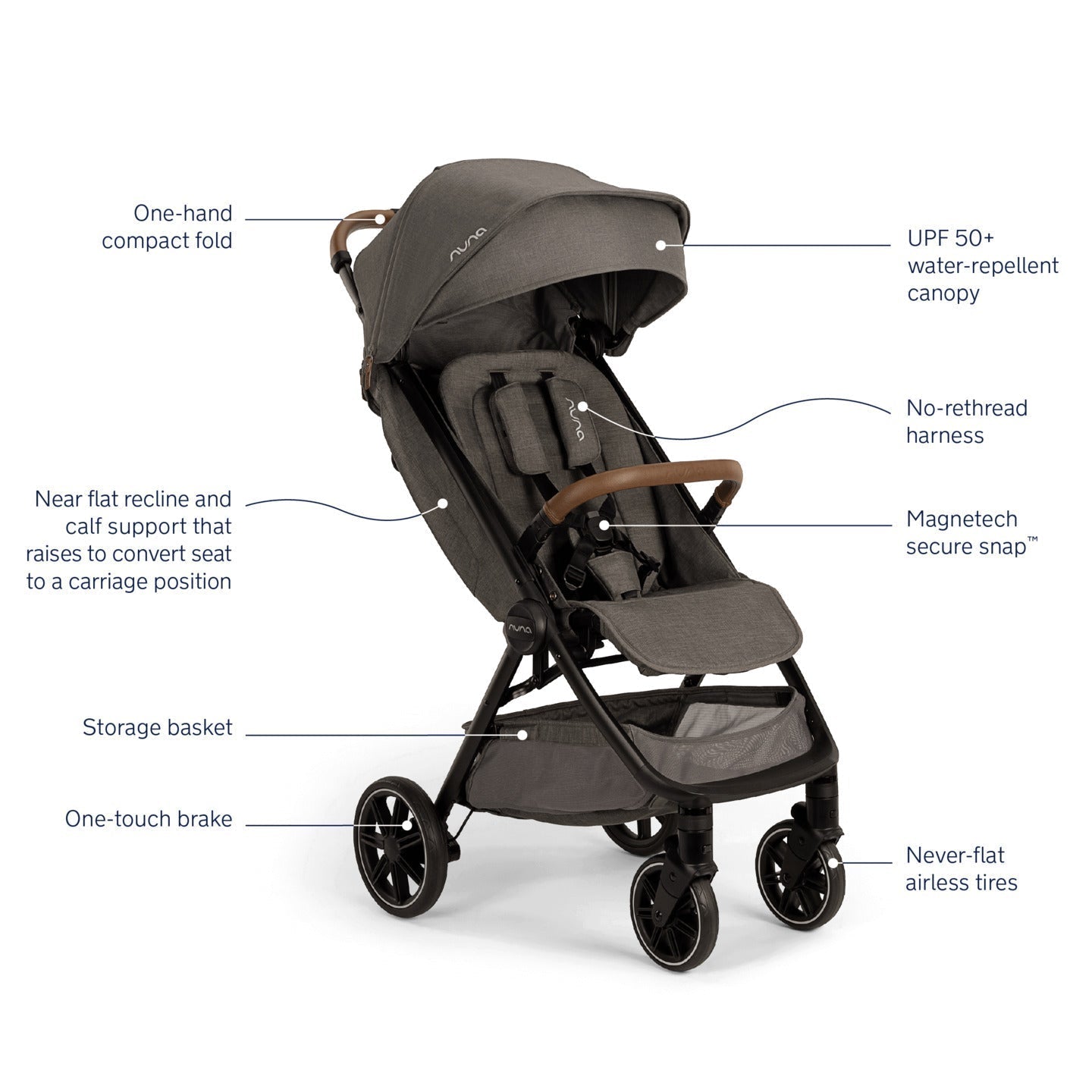Nuna Standard Nuna TRVL LX Stroller + Carry Bag