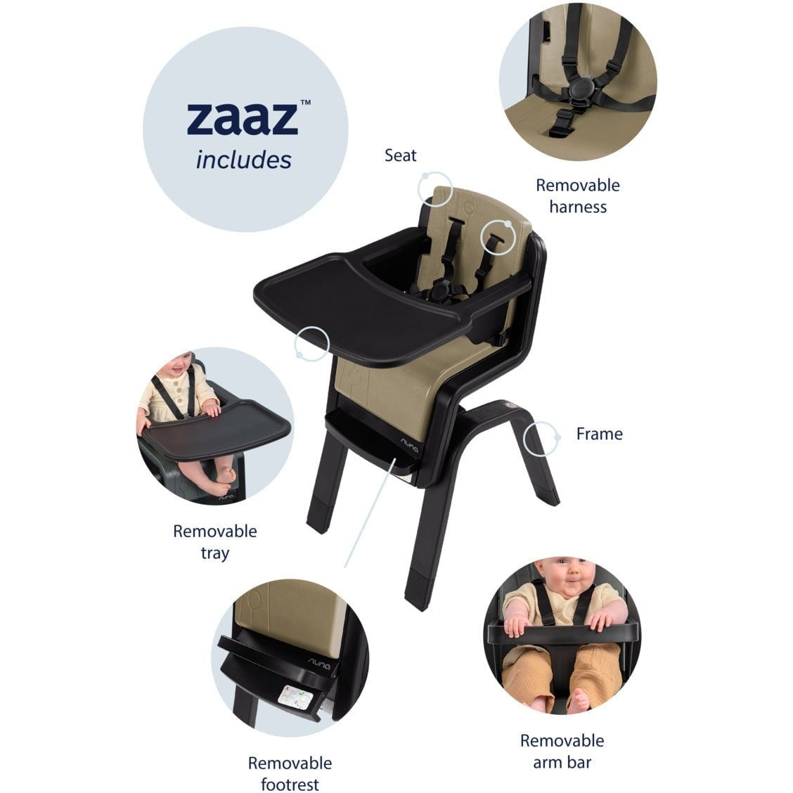 NUNA High Chairs and Booster Nuna Zaaz High Chair