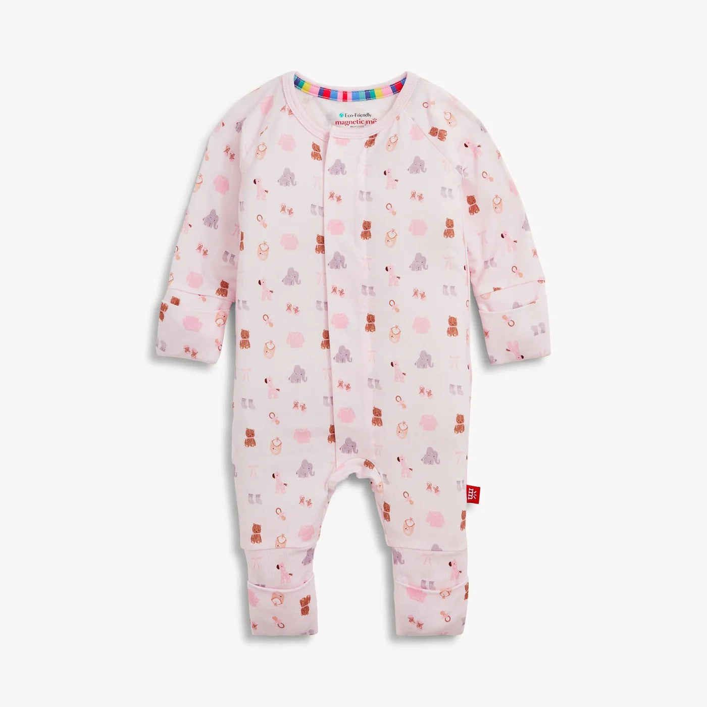Magnetic Me Nursery Nostalgia Pink Magnetic Modal Convertible Coverall