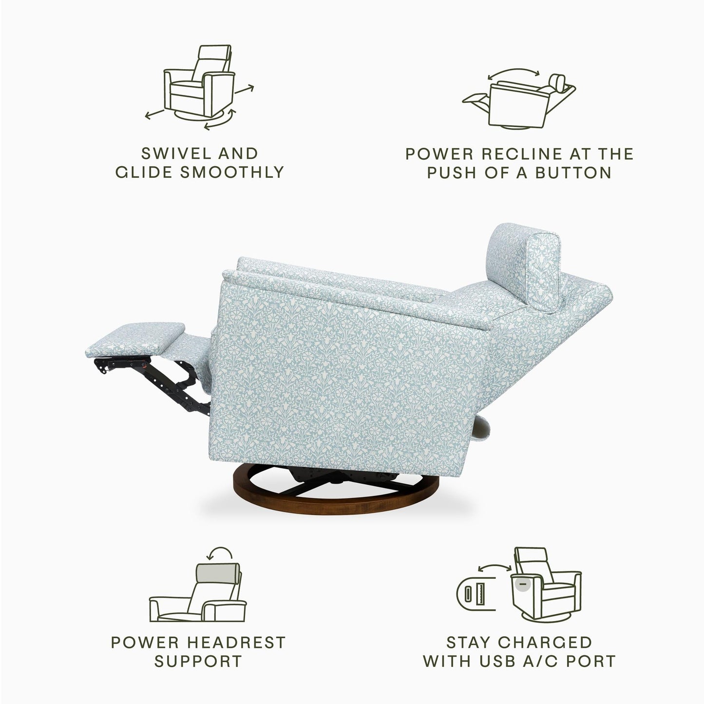 Morris & Co. x Namesake Willa Plus Power Glider Recliner w/ Power Headrest