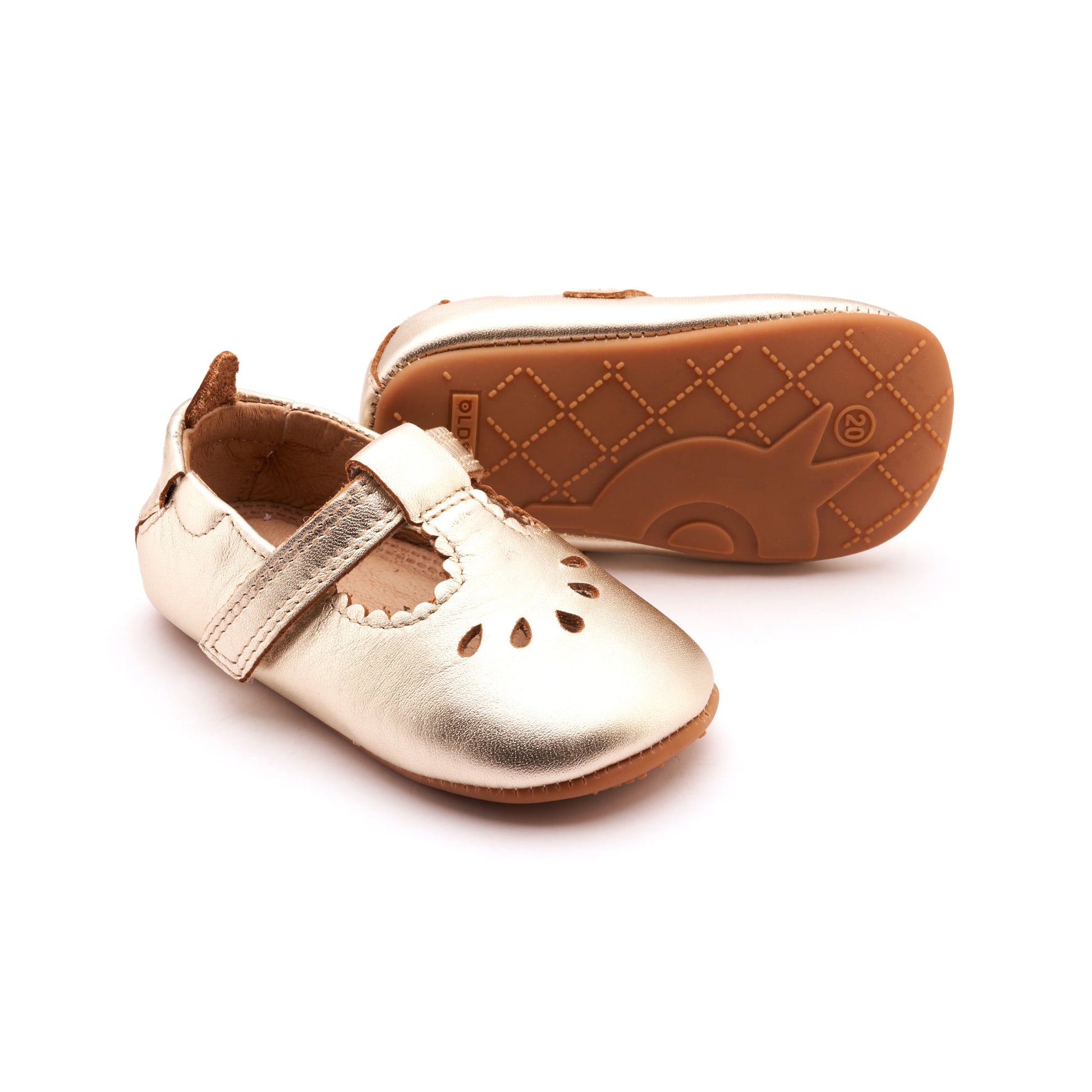 Old Soles Droplet Baby Shoe-Gold