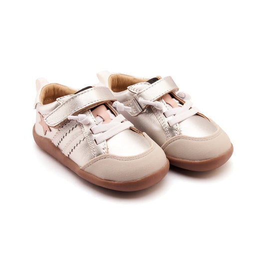 Old Soles Girls WOS Ground Sneaker - Silver/Dalia/Snow White