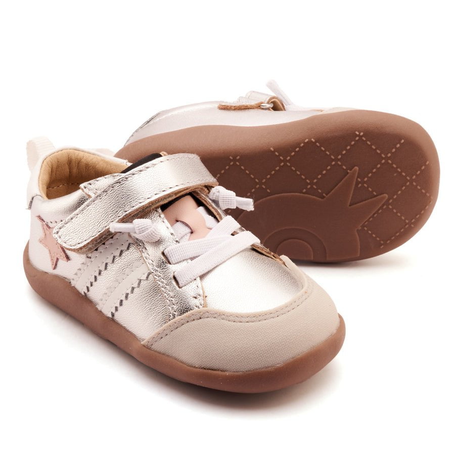 Old Soles Girls WOS Ground Sneaker - Silver/Dalia/Snow White