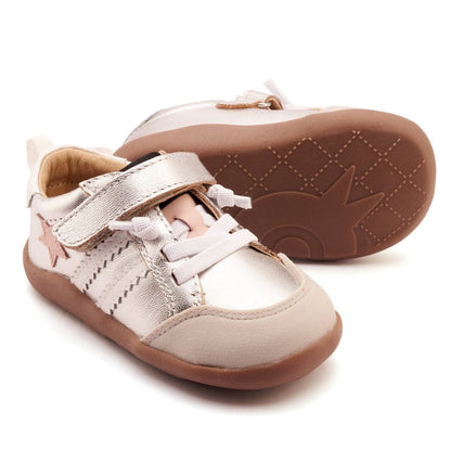 Old Soles Girls WOS Ground Sneaker - Silver/Dalia/Snow White
