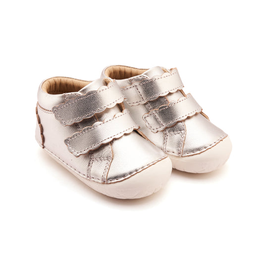 Old Soles Shoes Silver/Snow / 19-3 Old Soles Pave Shade Double Strap Shoe-Silver/Snow