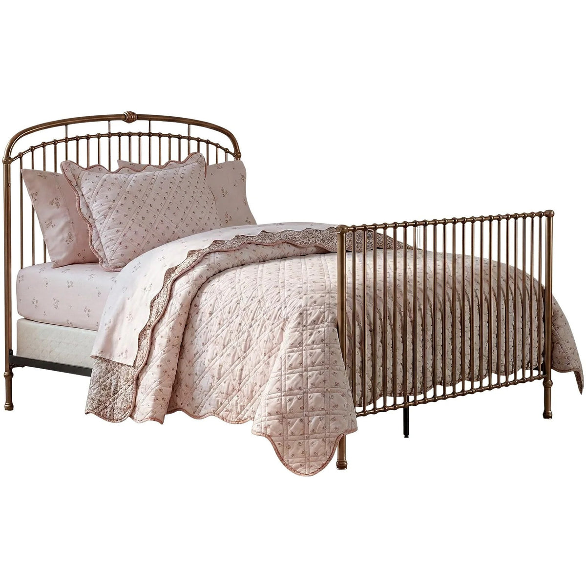 Westwood Metal Convertible Olivia 4-In-1 Crib- Vintage Gold