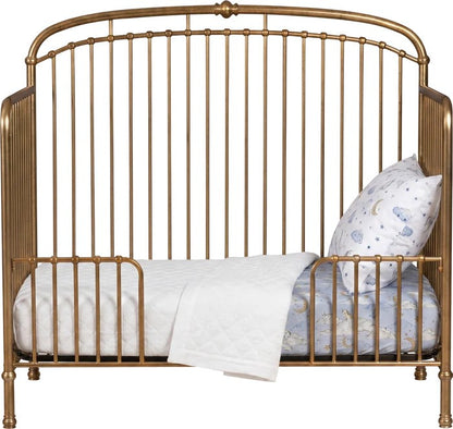 Westwood Metal Convertible Olivia 4-In-1 Crib- Vintage Gold