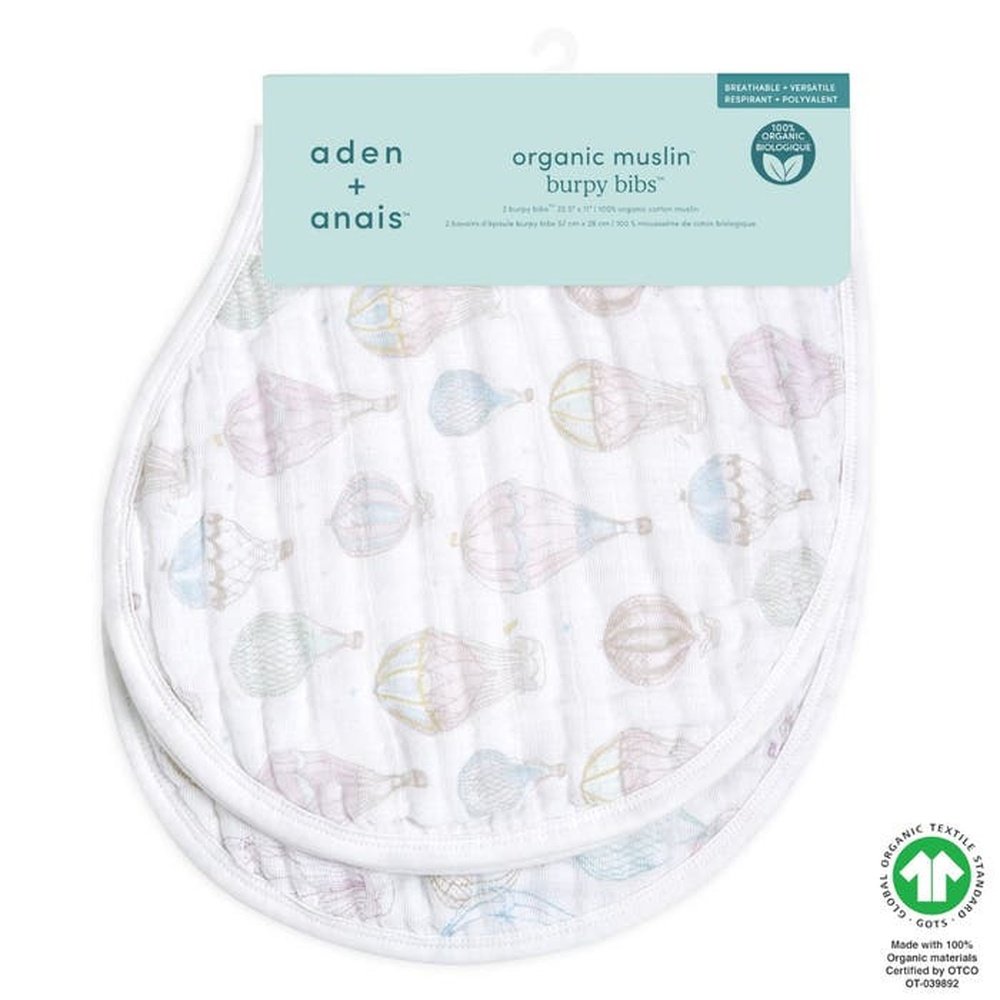 Organic Burpy Bibs 2PK Above The Clouds